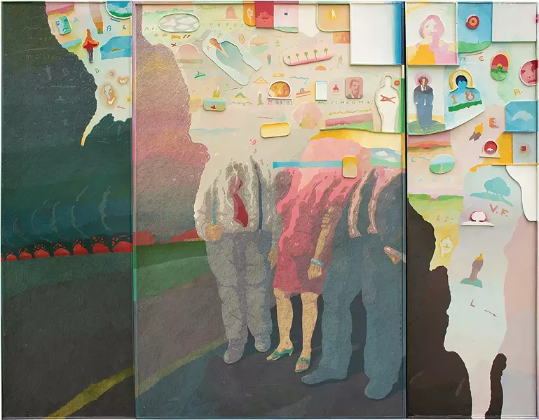 Partial Recall, acrylic on Masonite, 67” x 99”, 1997. - PHOTO: CAMILLE MURPHY