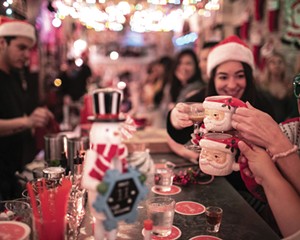 The holiday-themed pop-up bar Miracle is in residence at Flores Tapas Bar in Wappingers Falls through December 30.