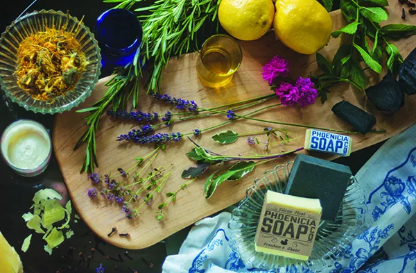 Citrus Float, Rosemary Biochar, and Hemp Aloe mini - guest soap from Phoenicia Soap Co.
