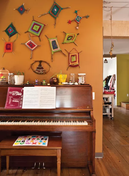 The upright piano came with the house—a good omen for a family of musicians. - DEBORAH DEGRAFFENREID
