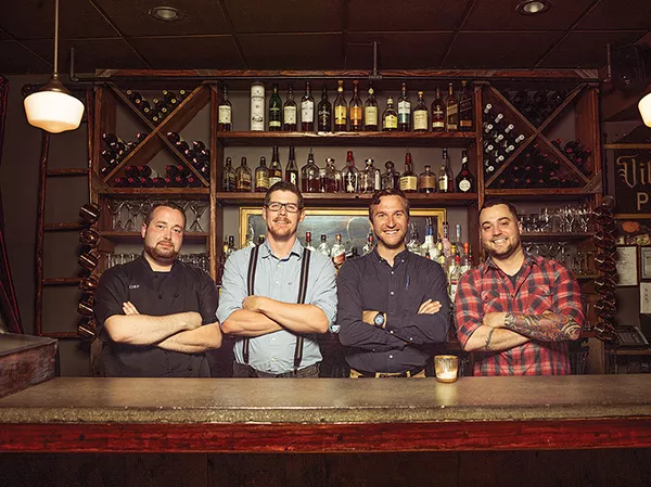Left to right: Chef Zac Stough, bartender Mike Gilfeather, Mariusz Witka, bartender Dave Rose - MATT LONG