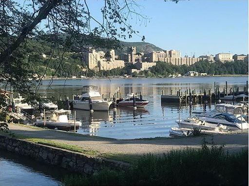 The view of West Point across the Hudson River from Garrison Landing.