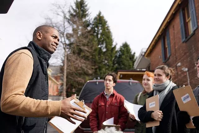 Delgado (left) has proven himself a skilled campaigner, and has been able to effectively capitalize on progressive momentum. - ANTONIO DELGADO FOR CONGRESS
