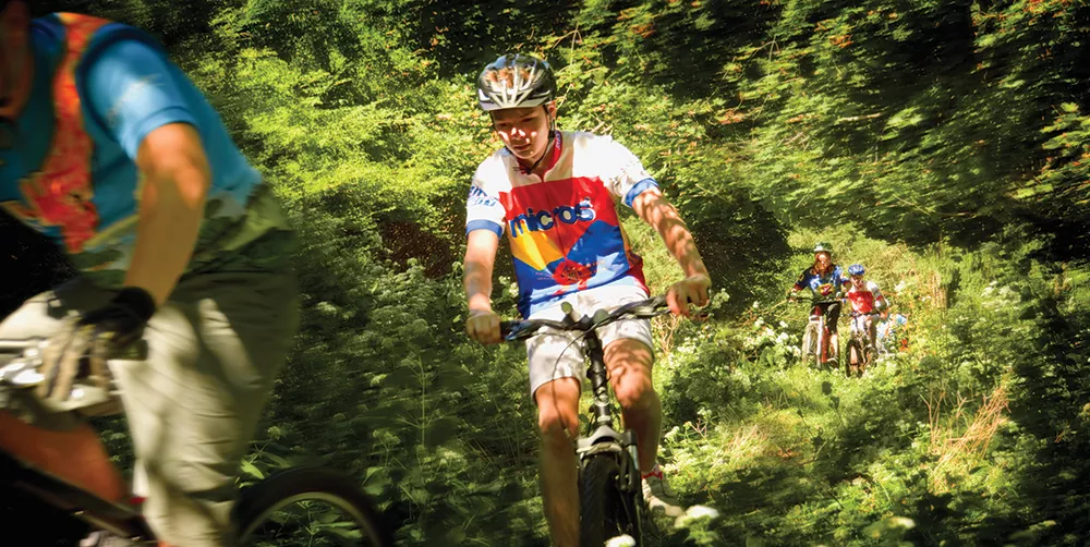 Mountain bikers at the Storm King School train on campus trails and in the many nearby forests. - PHOTO COURTESY OF THE STORM KING SCHOOL