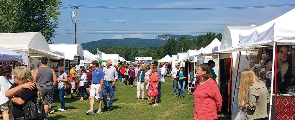 The crowd at the fair.