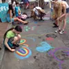 In front of Catskill Art & Office Supply in Kingston at the 2014 Chronogram Block Party In front of Catskill Art & Office Supply in Kingston at the 2014 Chronogram Block Party