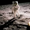 Astronaut Edwin E. Aldrin Jr. walks on the surface of the moon, July 20, 1969. Astronaut Edwin E. Aldrin Jr. walks on the surface of the moon, July 20, 1969.
