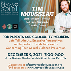 Tim Mousseau flyer for Parents & Community Members event - Uploaded by Juliet ten Broeke