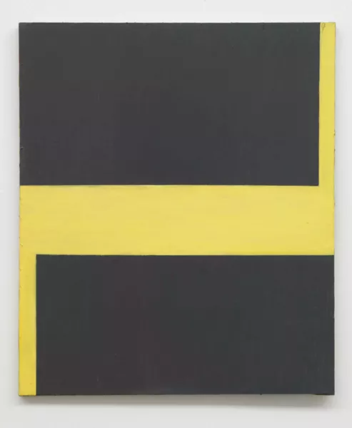 Untitled, Blinky Palermo, oil on canvas, 37 3/8” x 31 3/4”, 1964. Collection Stroher, Darmstadt, Germany.