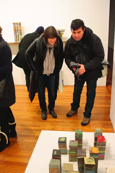 Work from Laura Moriarty’s opening at the OK Harris Gallery in SoHo.