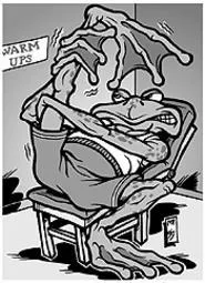 A frog leg up on the competition. - MARK POUTENIS