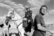 A man called horse: Terry Gilliam, right, was forced to abandon his dream when actor Jean Rochefort had to return to France.