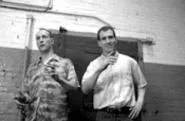 "Act like a mannequin": Matt Walsh, left, and Ian - Roberts wrote and star in Martin & Orloff. This - picture is about all you're likely to see of it any time - soon.