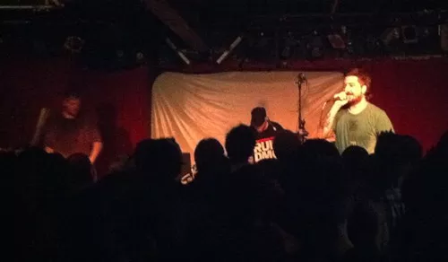 Aesop Rock, right, dished up a fierce set last night.