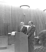 Allan Cameron (right) with his lawyer, John - Gibbons, at the sentencing. - JACQUELINE MARINO