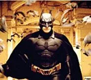Batman makes like Prince in the "When Doves Cry" video.