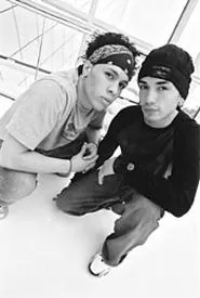 Brothers in hip-hop: Munoz (right) and B-Rock. - WALTER NOVAK