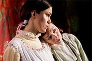 Chris Seibert (left) and Holly Holsinger face grim memories together in Two-Headed.
