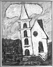 Church at Corea, 1941 by Marsden Hartley, part of - the art museums Modern American Masters exhibit.