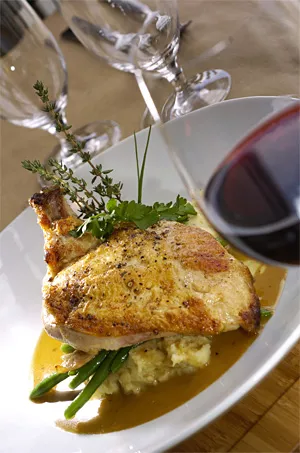 Cinnamon and brown sugar add a sophisticated crispiness to the brined chicken. - WALTER NOVAK