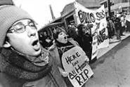 Don't let the chanting fool you: The march feels more - like a Saturday-afternoon stroll. - WALTER NOVAK