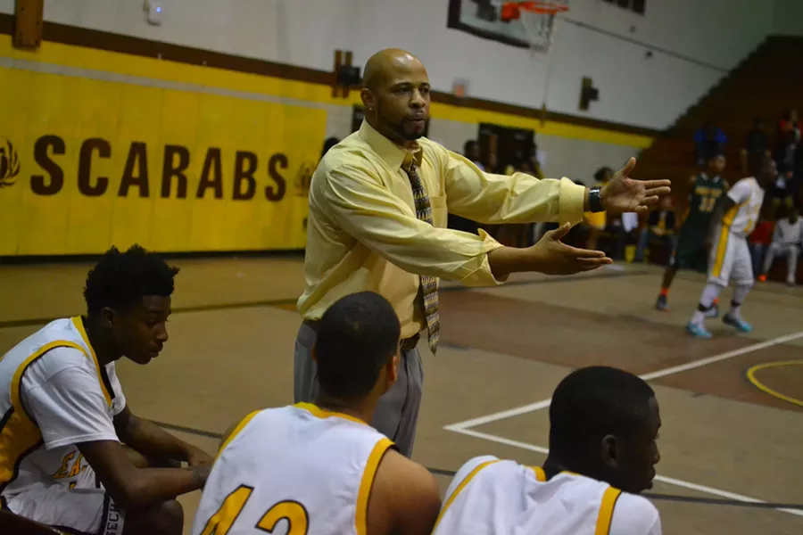 East Tech coach Brett Moore