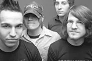 Fall Out Boy bassist Pete Wentz (far left) was inspired - to become a rocker when Axl Rose stepped off that - bus.