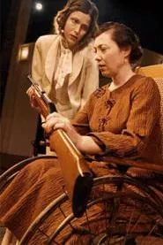 Fefu's friend Julia (Holly Holsinger, foreground), up in arms.