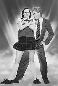 Forever plaid: Shannon and Ferrell, generously airbrushed.
