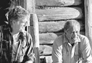 Grumpy old cowboys: Redford and Freeman.
