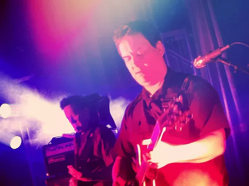 Guitarist Jeff Raines shreds. Guitarist Jeff Raines shreds.
