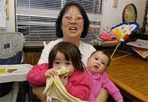 Heather Giammaria now spends her days caring for three young children, all in diapers and in need of constant attention. - WALTER NOVAK