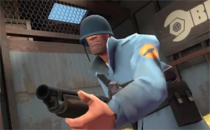 Hey, it's a shotgun — he doesn't need to see.