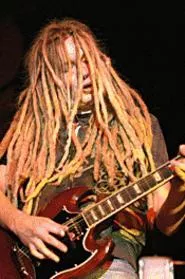 H.I.M. guitarist Mikko Lindstrom, at the Agora November 11. - WALTER NOVAK