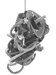 How's it hanging?: A sculpture from Splooge, - by Tri-C instructor Terry Durst.