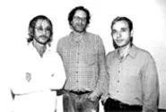 I'd vote for any of these guys over Joe Lieberman: - Danny Goldberg, middle, stands with Warren Zevon, - right, who's signed to Goldberg's Artemis label.