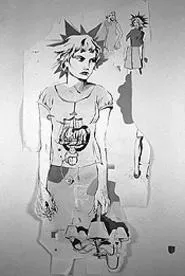 "Imaginary Friend #3," by Christa Donner, mixed media.