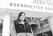 Jewish student Sarah Arntsen ended up with a - swastika on her door.