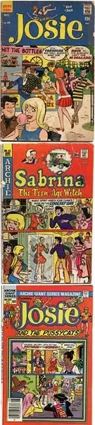 Josie, Sabrina the Teen-Age Witch, and - Josie and the Pussycats are but three of the - titles Dan DeCarlo worked on or created during - his 43 years at Archie Comics.
