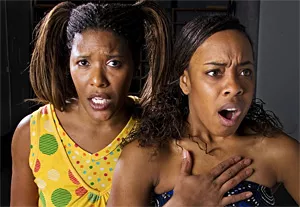 Kimberly Brown (left) and Bianca Sams find the comedy and tragedy in having AIDS.