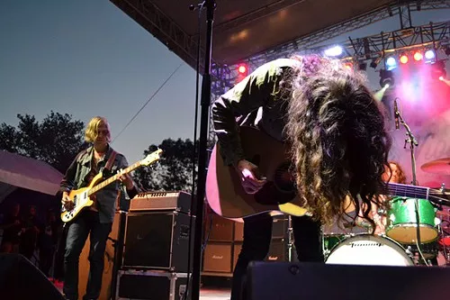 Kurt Vile and his hair rock out at NMF. Kurt Vile and his hair rock out at NMF.