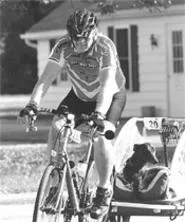 Larry Bell and his dog, Judge, Pedal to the Point this weekend.
