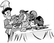 Local celebrities, politicos, and amateur chefs dish up - the eats at Real Men Cook (Friday).