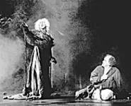 Lynn Robert Berg as Marley (left) and Dudley - Swetland as Scrooge star in GLTFs A Christmas - Carol.