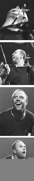 Metallica's Lars Ulrich, getting off at Gund Arena, - September 21. - WALTER NOVAK