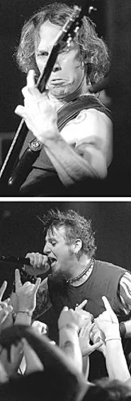 Mudvayne, gettin' ugly at Peabody's on February 9. - WALTER NOVAK