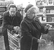 Paul Giamatti as Harvey, bugged by a little old lady.