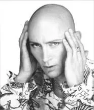 Richard O'Brien shakes off a shard of toast to the temple.