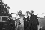 Saving our smut: Callander (with bullhorn) at the 1997 faux rally.