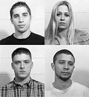 Scott's alleged attackers: Kirksey, Jansen, Nieves, - and Swancer (clockwise from top left).